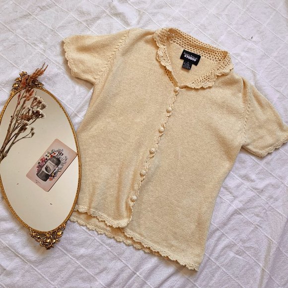 Designers Originals Tops - Vintage Yellow Button Up Top